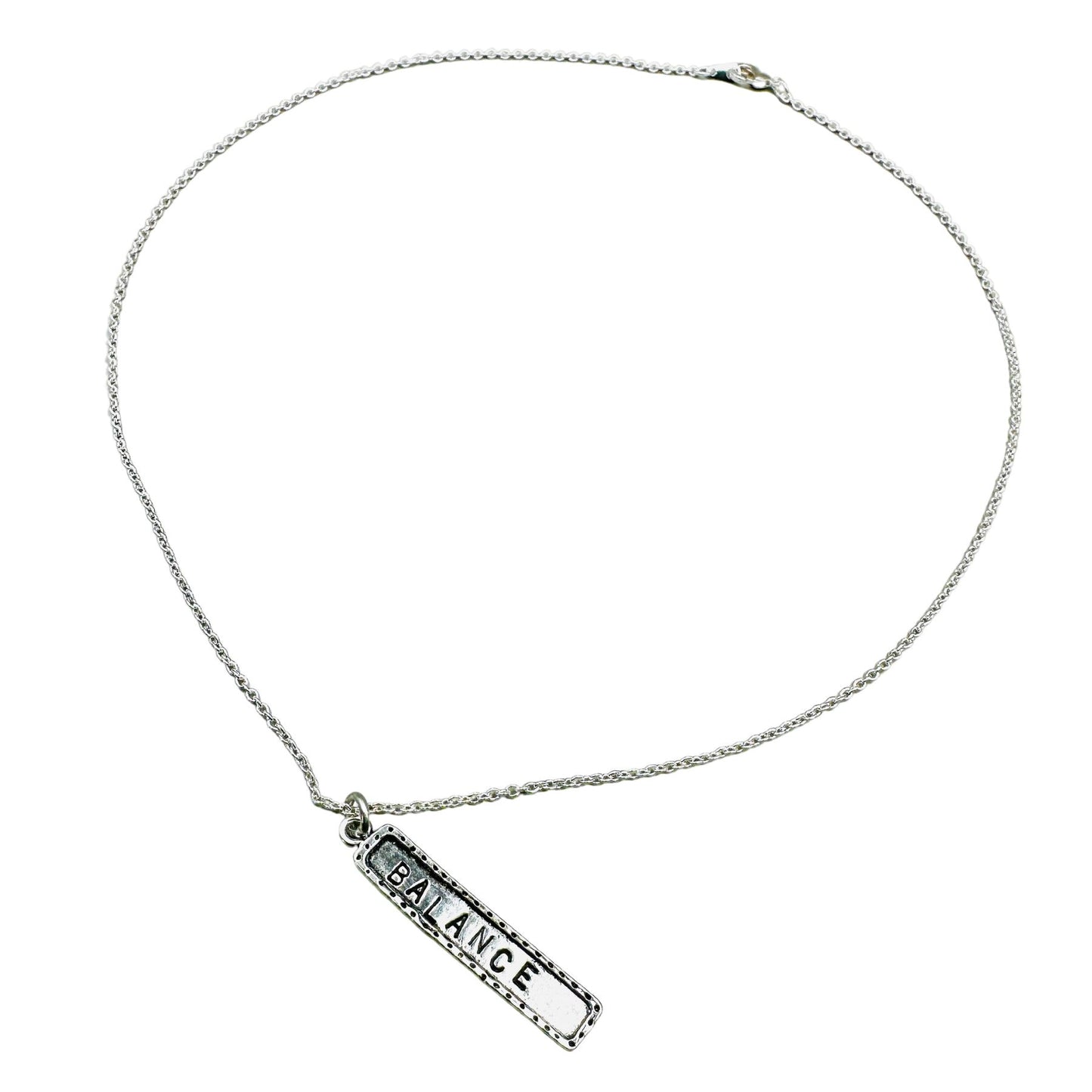 Balance Hand Stamped Necklace