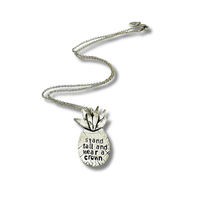 Stand Tall and Wear a Crown Pineapple Stamped Necklace