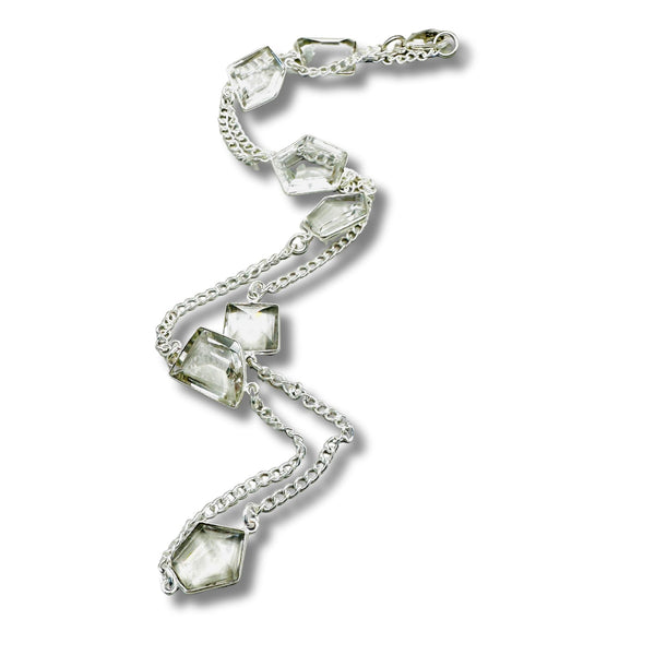 Crystal Quartz Bezel Stone Layering Necklace