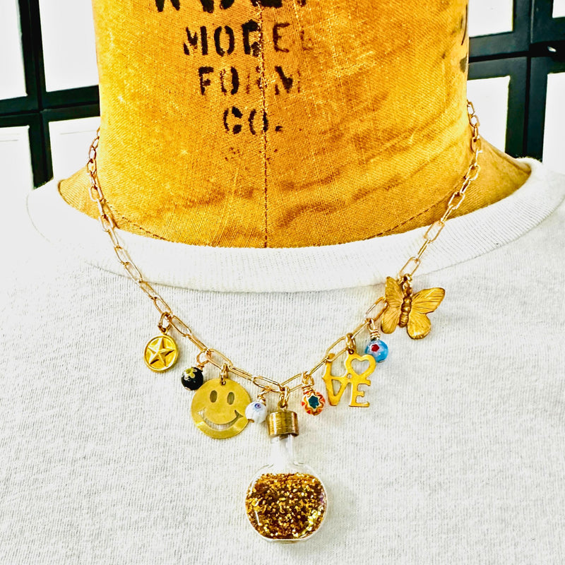 Sprinkle Good Luck Wish Charm Necklace