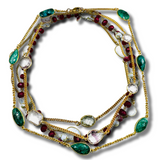 Genuine Ametrine Bezel Stone Layering Necklace
