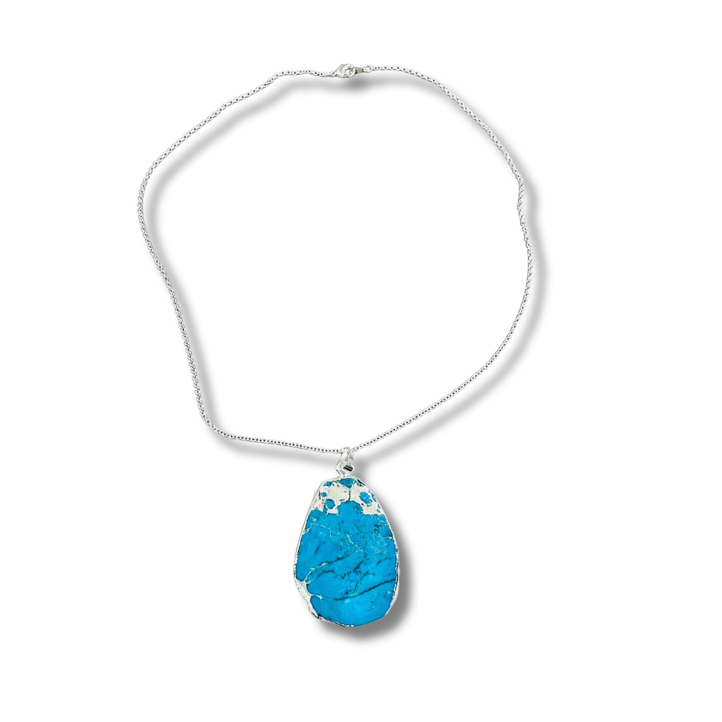 Turquoise Howlite Electroformed Necklace
