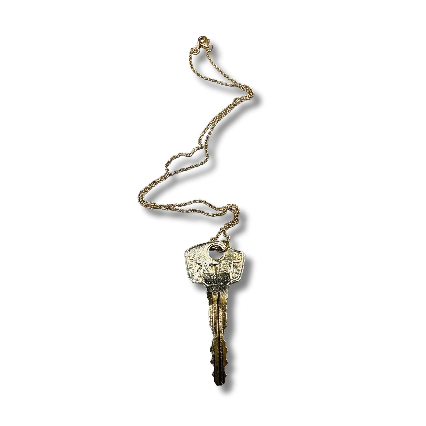 Be In The Now Hand Stamped Key Necklace