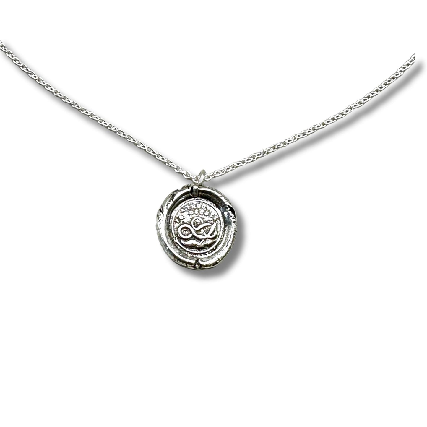 A Truce to Deceit Vintage Wax Seal Necklace