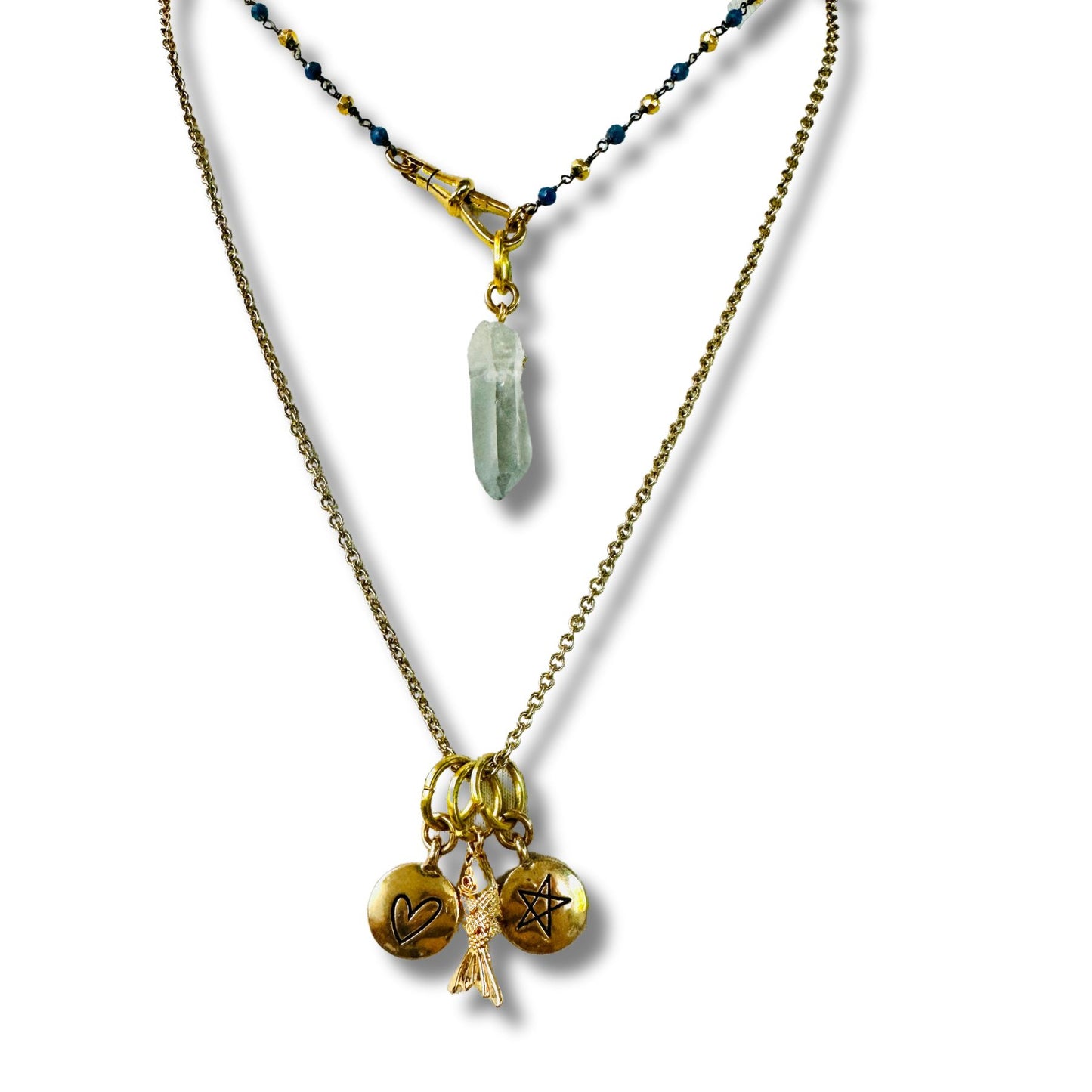 Dainty Lapis Gemstone Convertible Necklace, Bracelet, Layering Piece