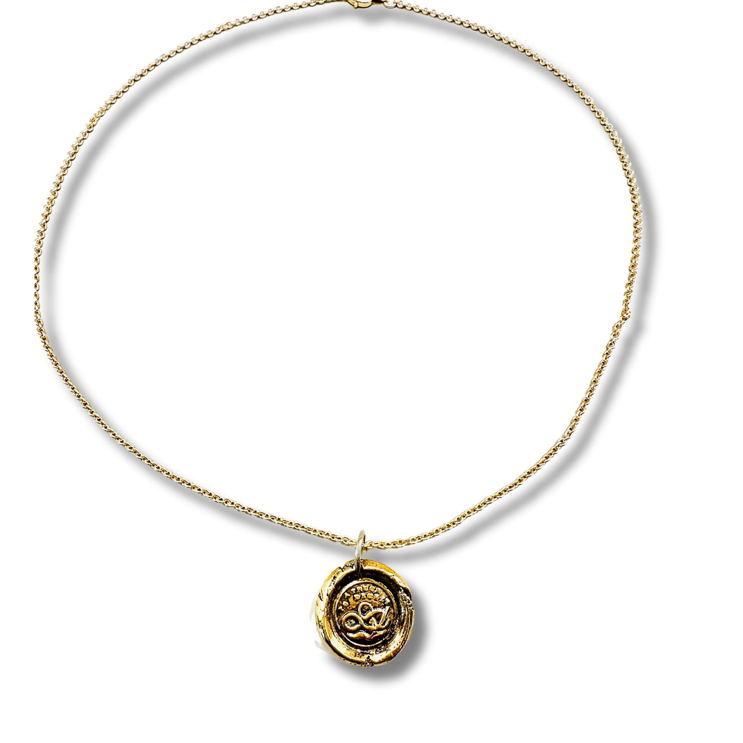 A Truce to Deceit Vintage Wax Seal Necklace