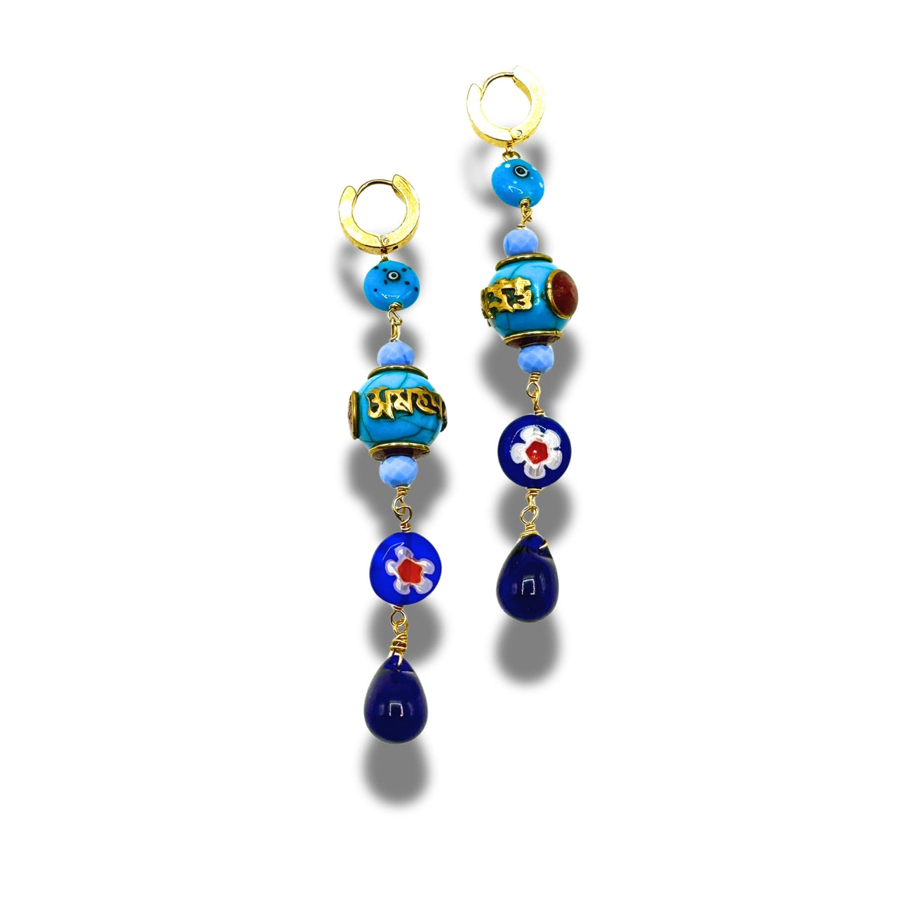 Tibetan Summer Nights  Dangle Drop, Duster Earrings