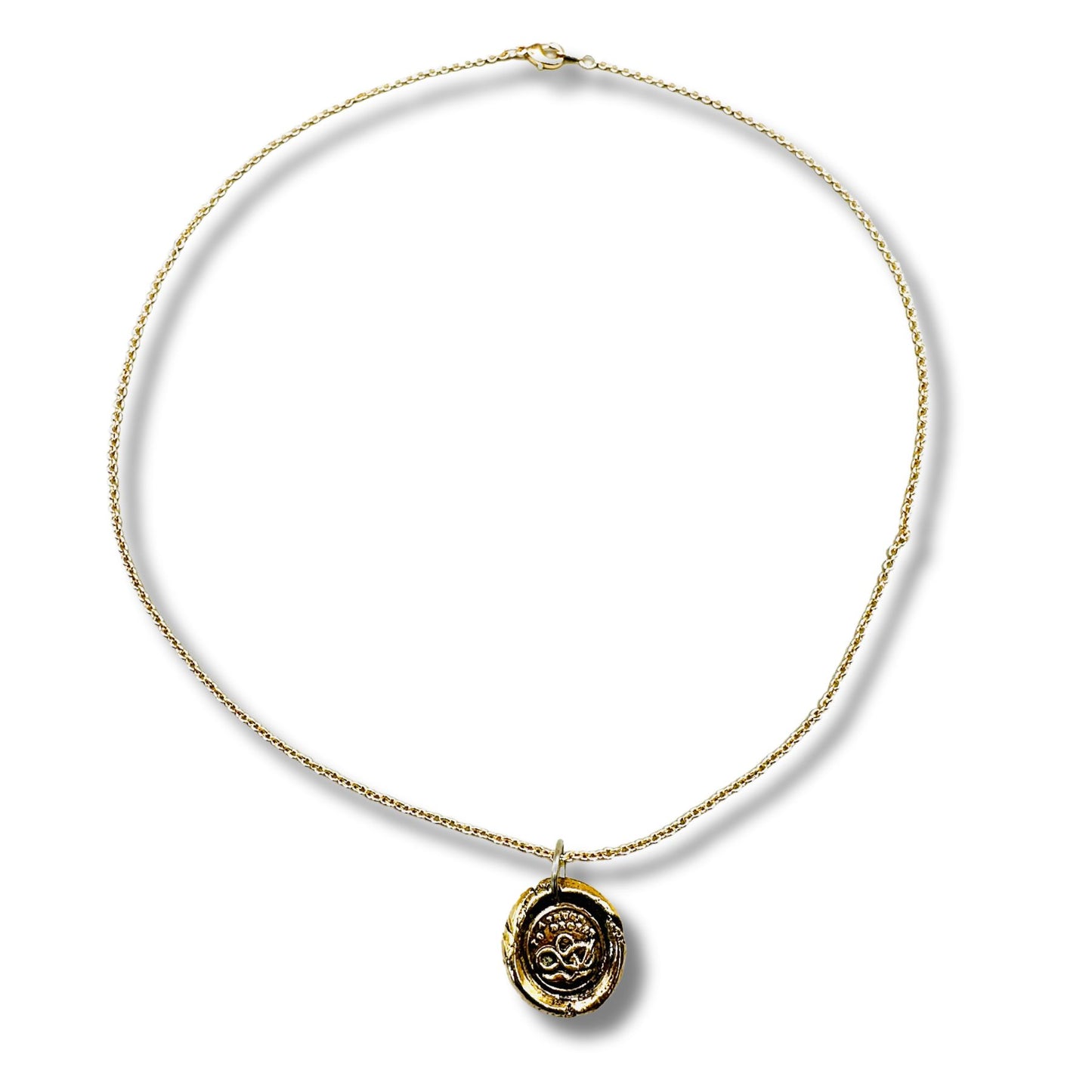 A Truce to Deceit Vintage Wax Seal Necklace
