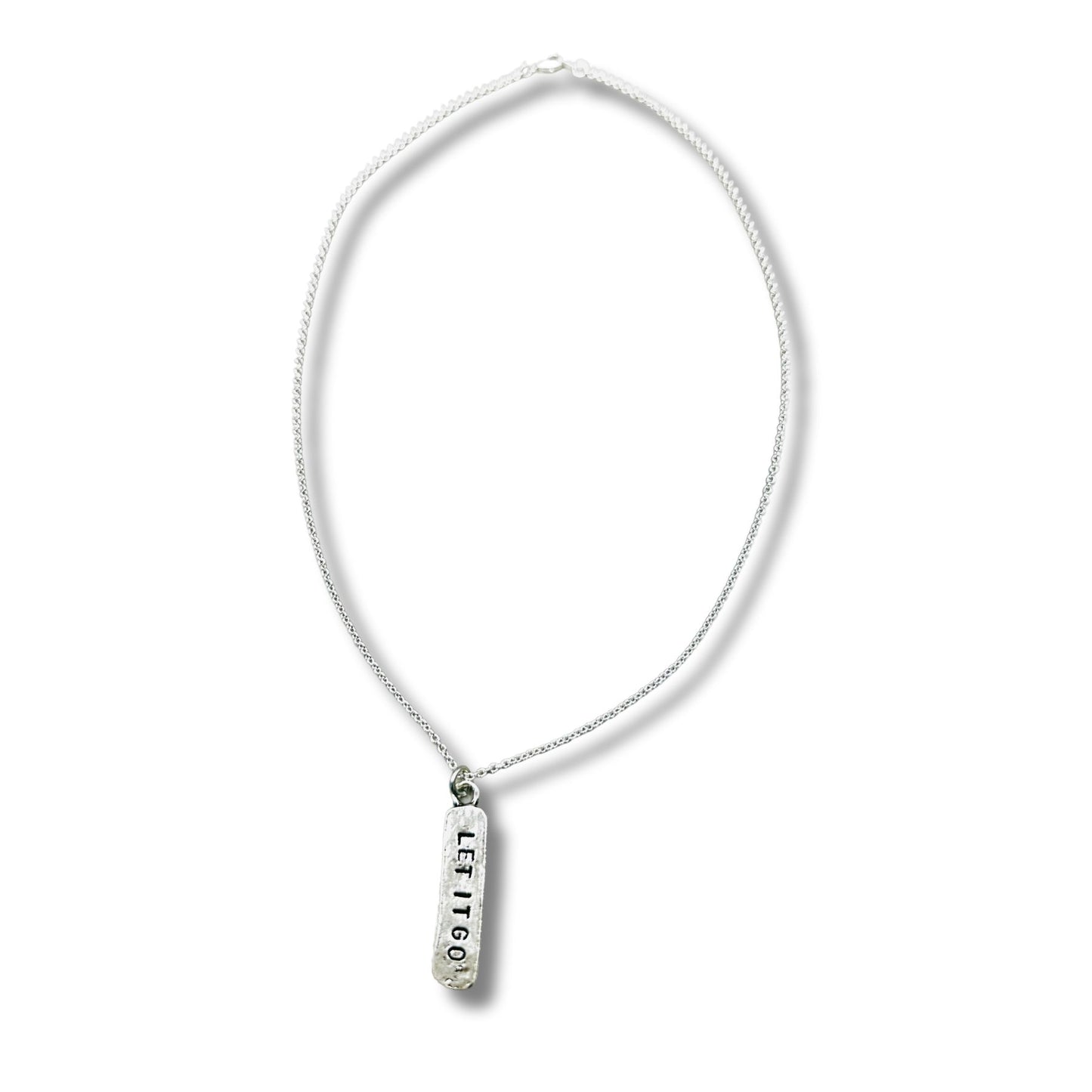 Change/ Let it Go Hand Stamped Necklace