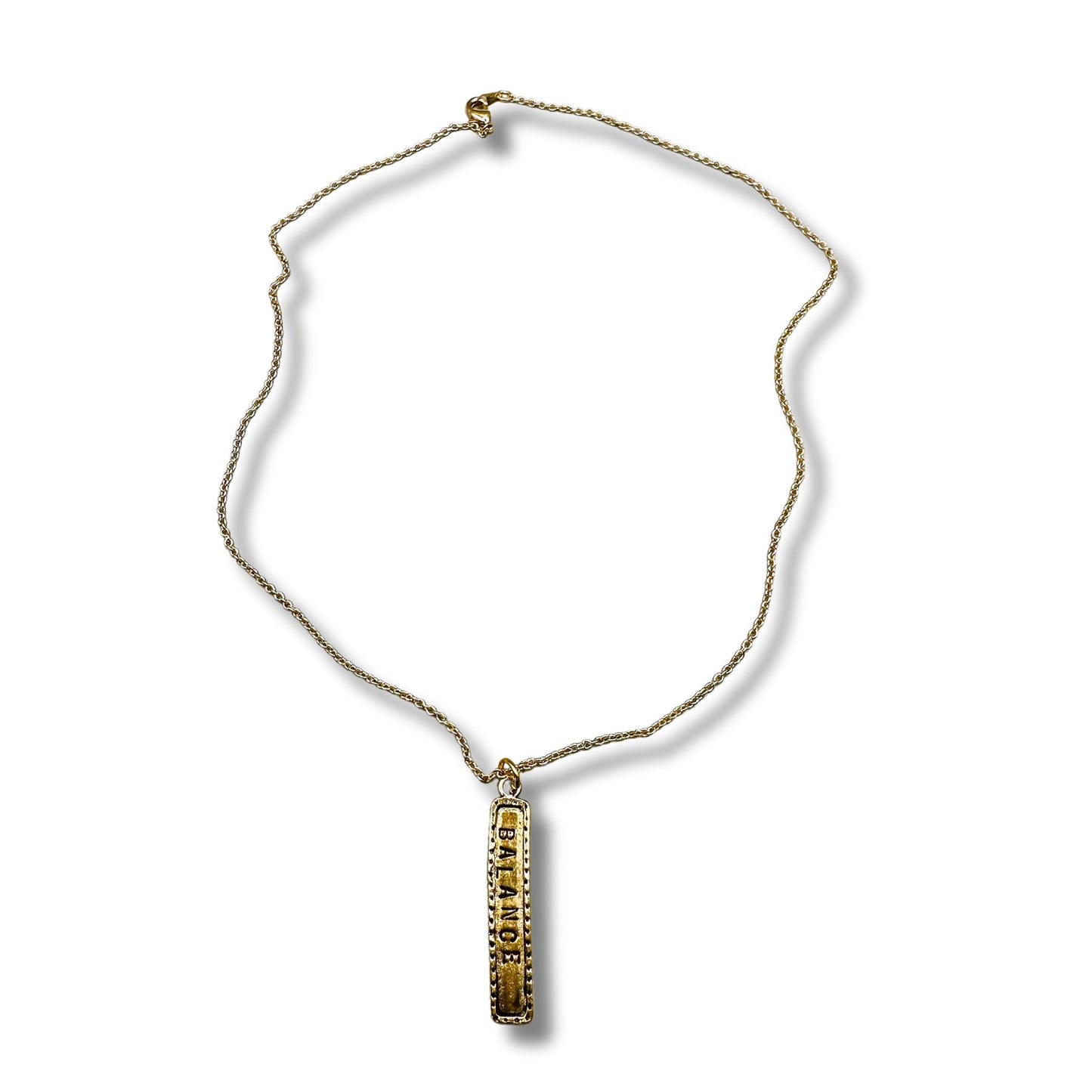 Balance Hand Stamped Necklace