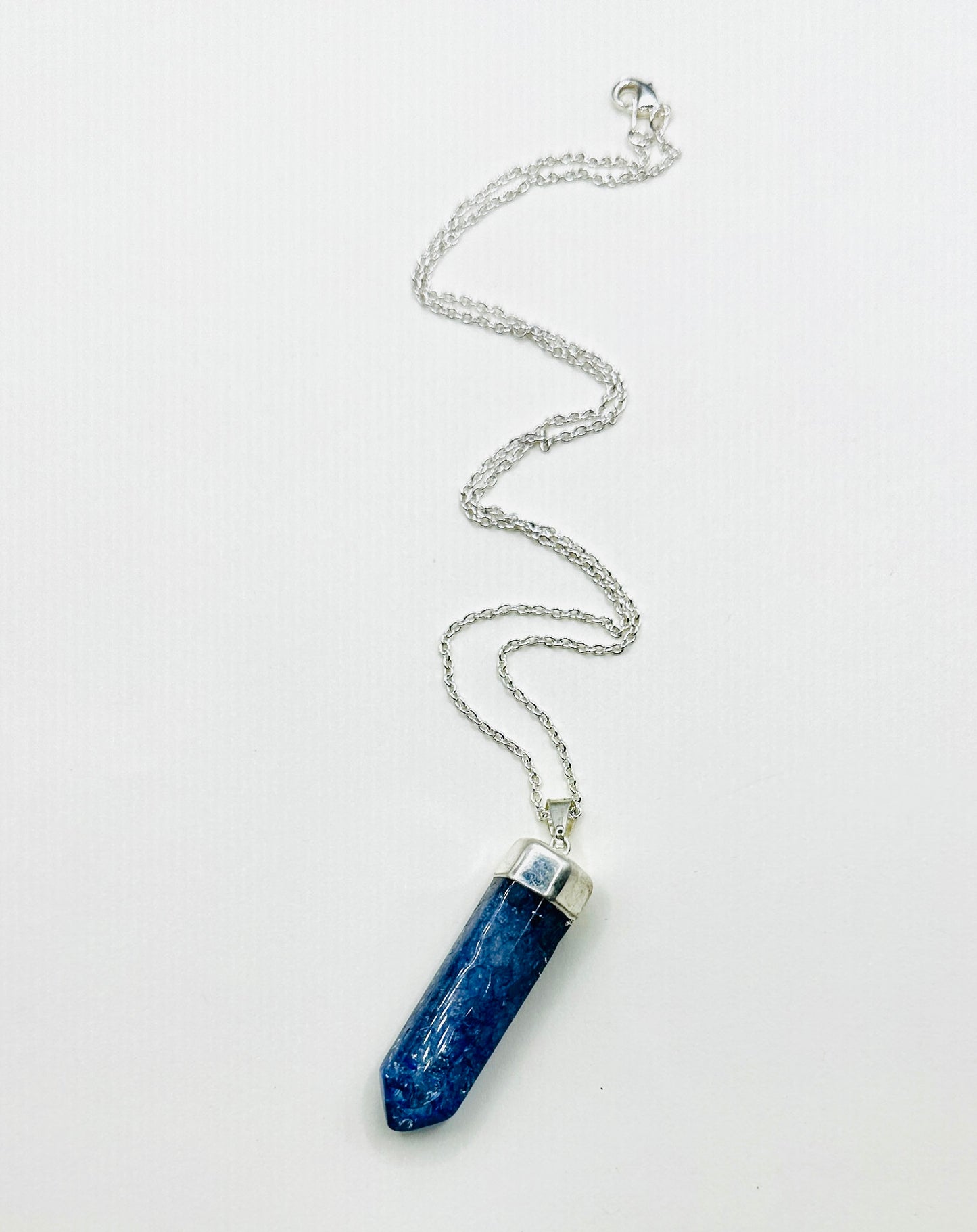 Purple Quartz Crystal Point Necklace