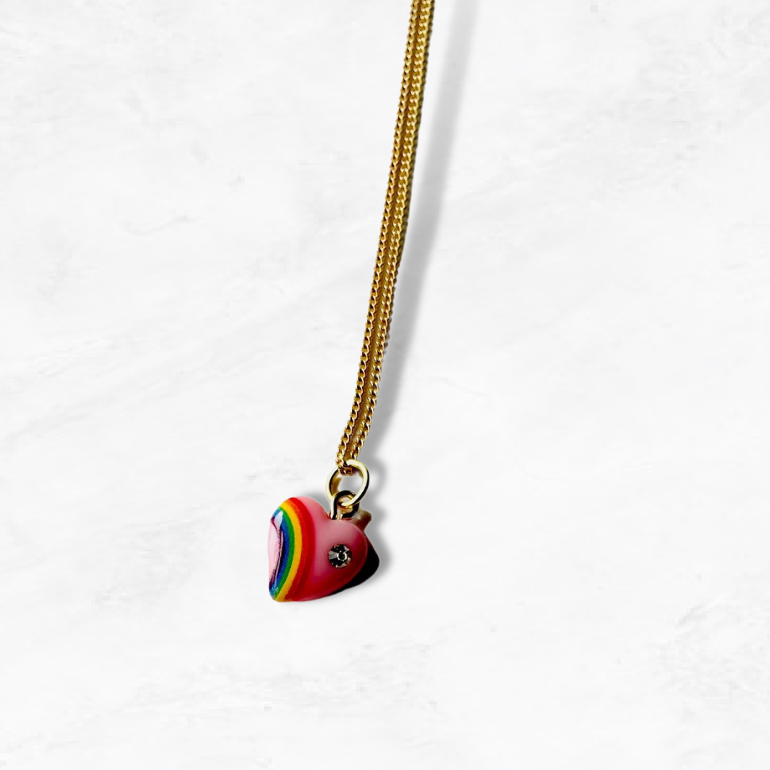 Mini Vintage Rainbow Hearts