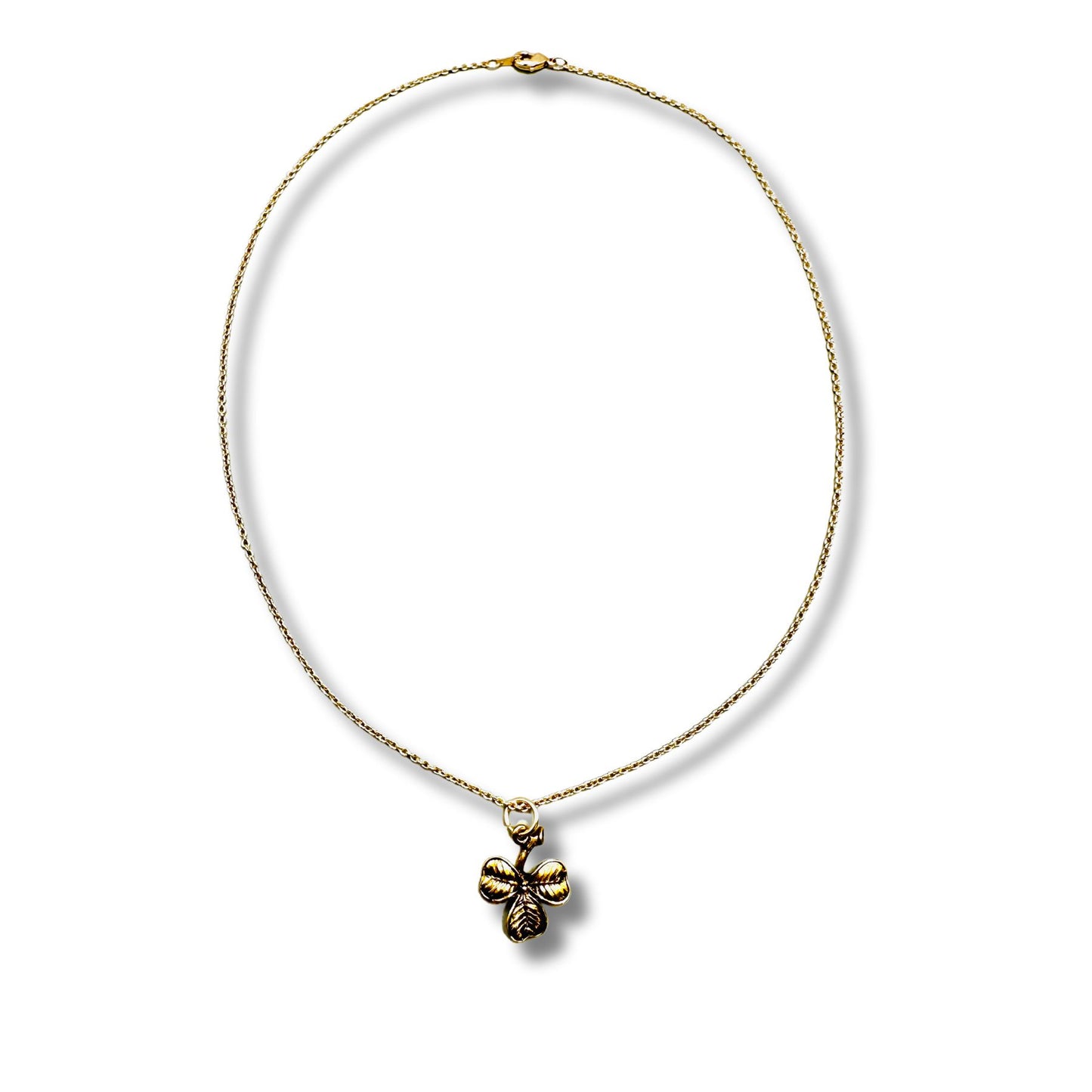 Three Leaf Good Luck Carrie Clover Necklace