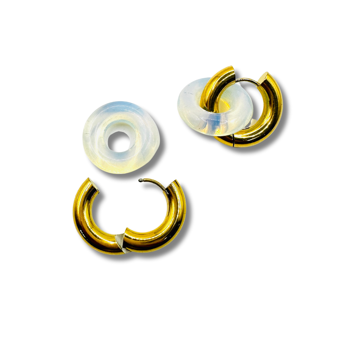 Dorinda Drop Huggie Hoop Earrings