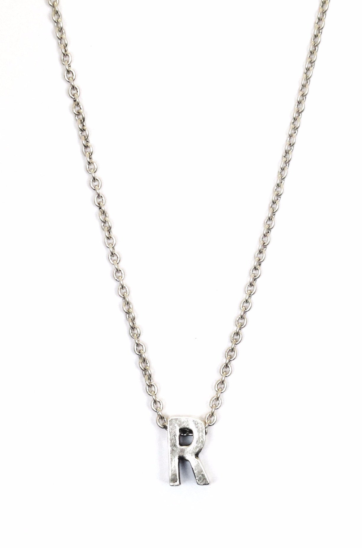 Bold Block Initial Necklace