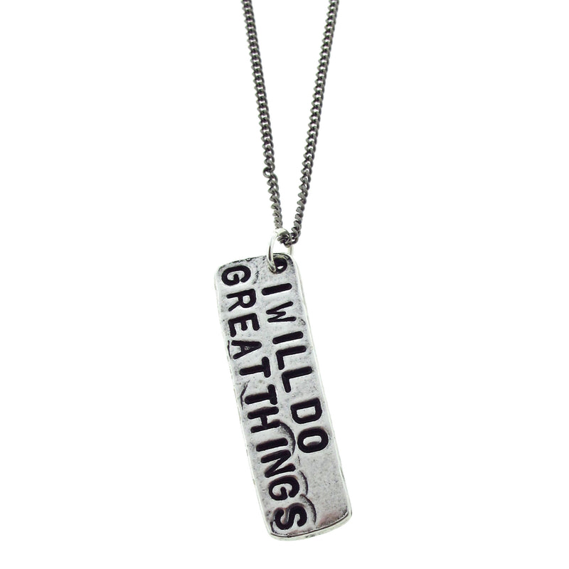 I will do Great Things Hand Stamped Necklace