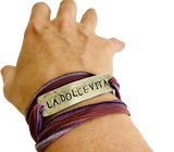 La Dolce Vita Stamped ID Bar Wrap Bracelet