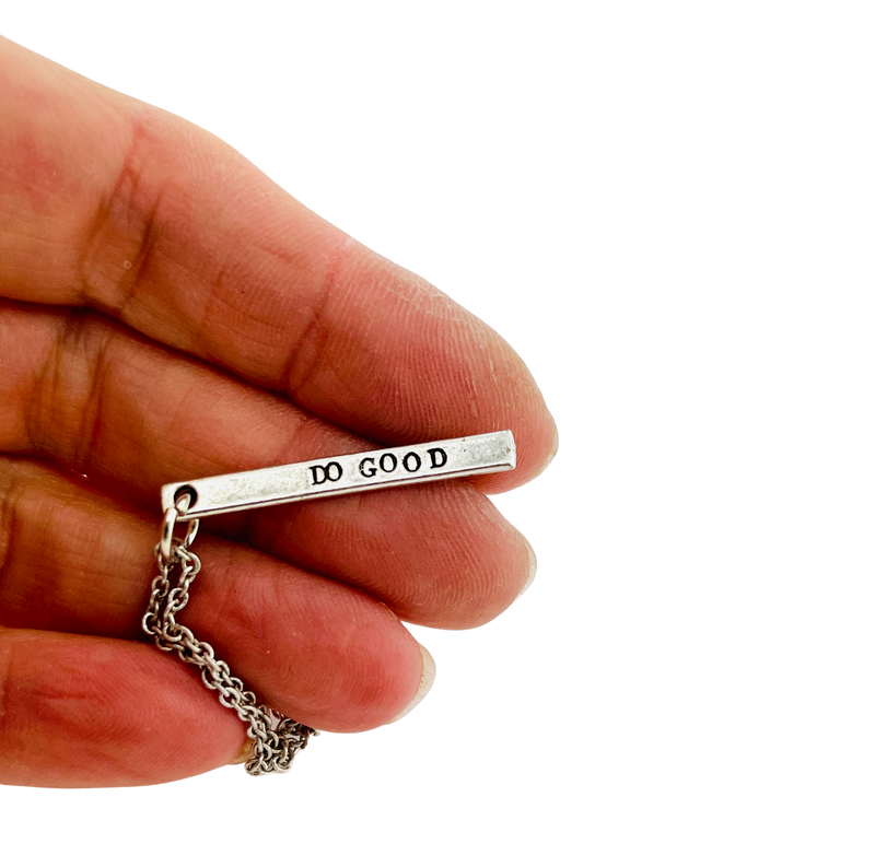 Do Good Hand Stamped Necklace