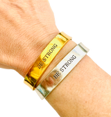 Be Strong Hand Stamped Cuff Bracelet