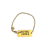 Love You More Hand Stamped Chain Bracelet