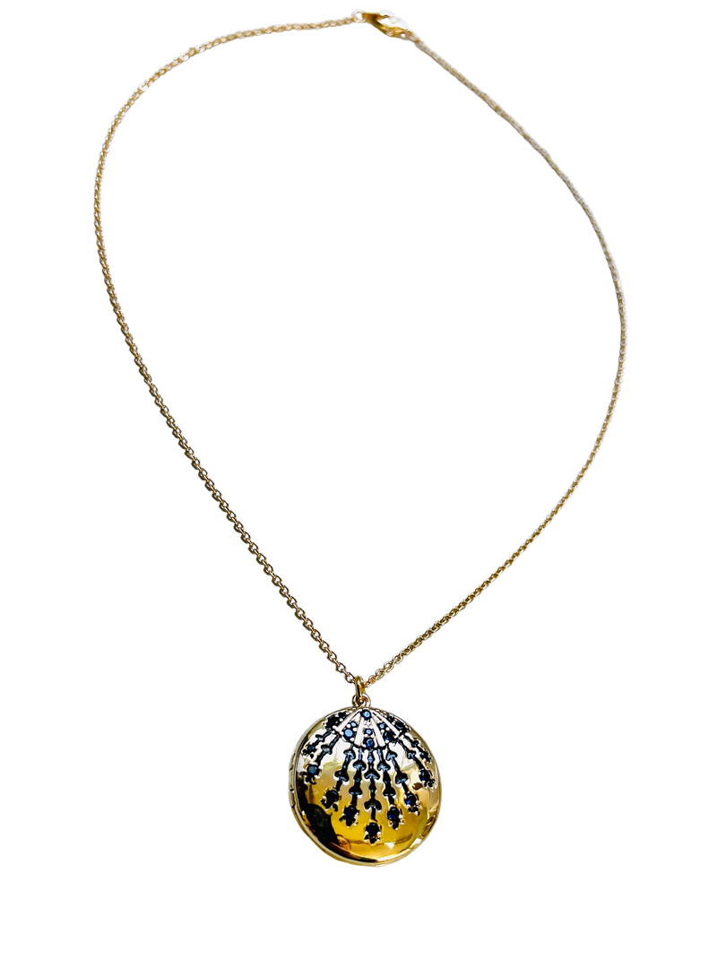 Waterfall Sapphire Locket Necklace