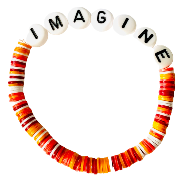 Imagine Vulcanite Word Bracelet
