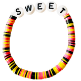 Sweet Vulcanite Word Bracelet