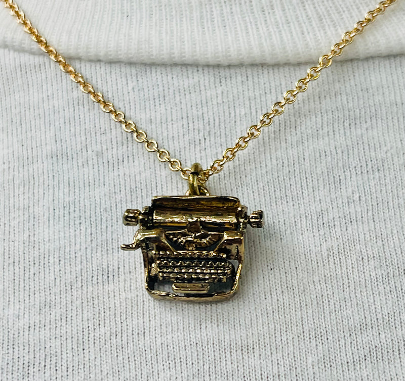 Typewriter Charm Necklace