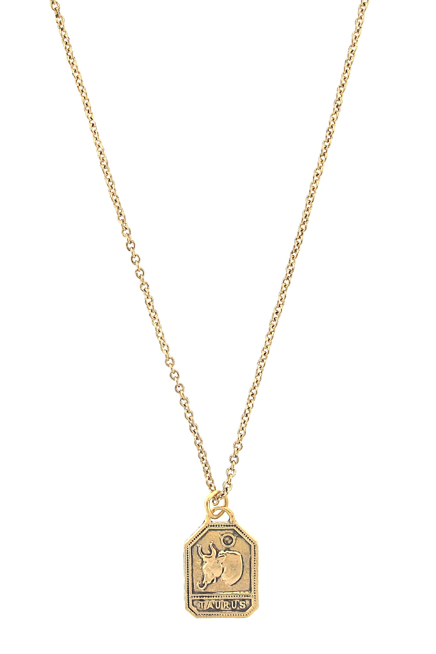 Zodiac Square Charm Necklace