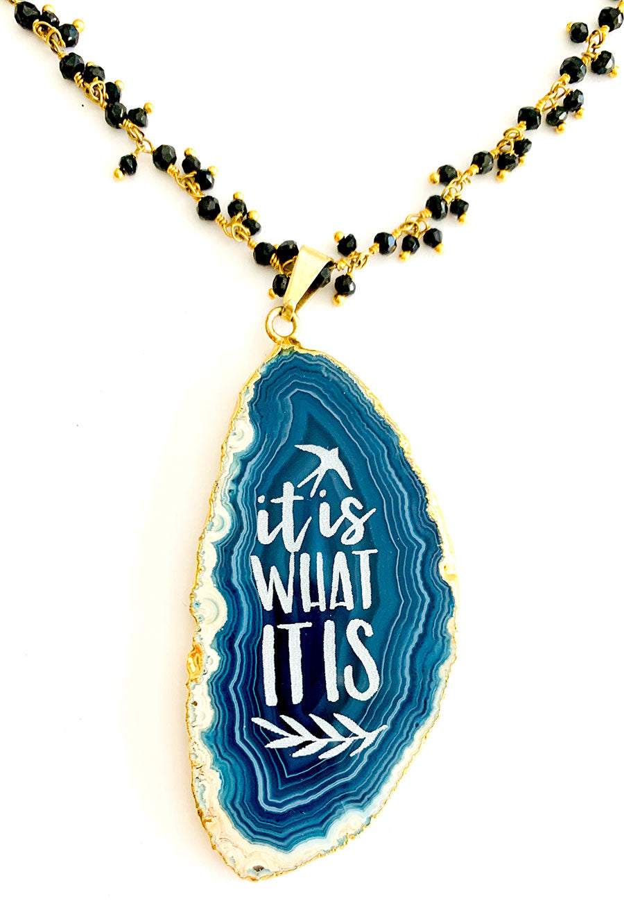 It is What It Is Spinel and Agate Necklace