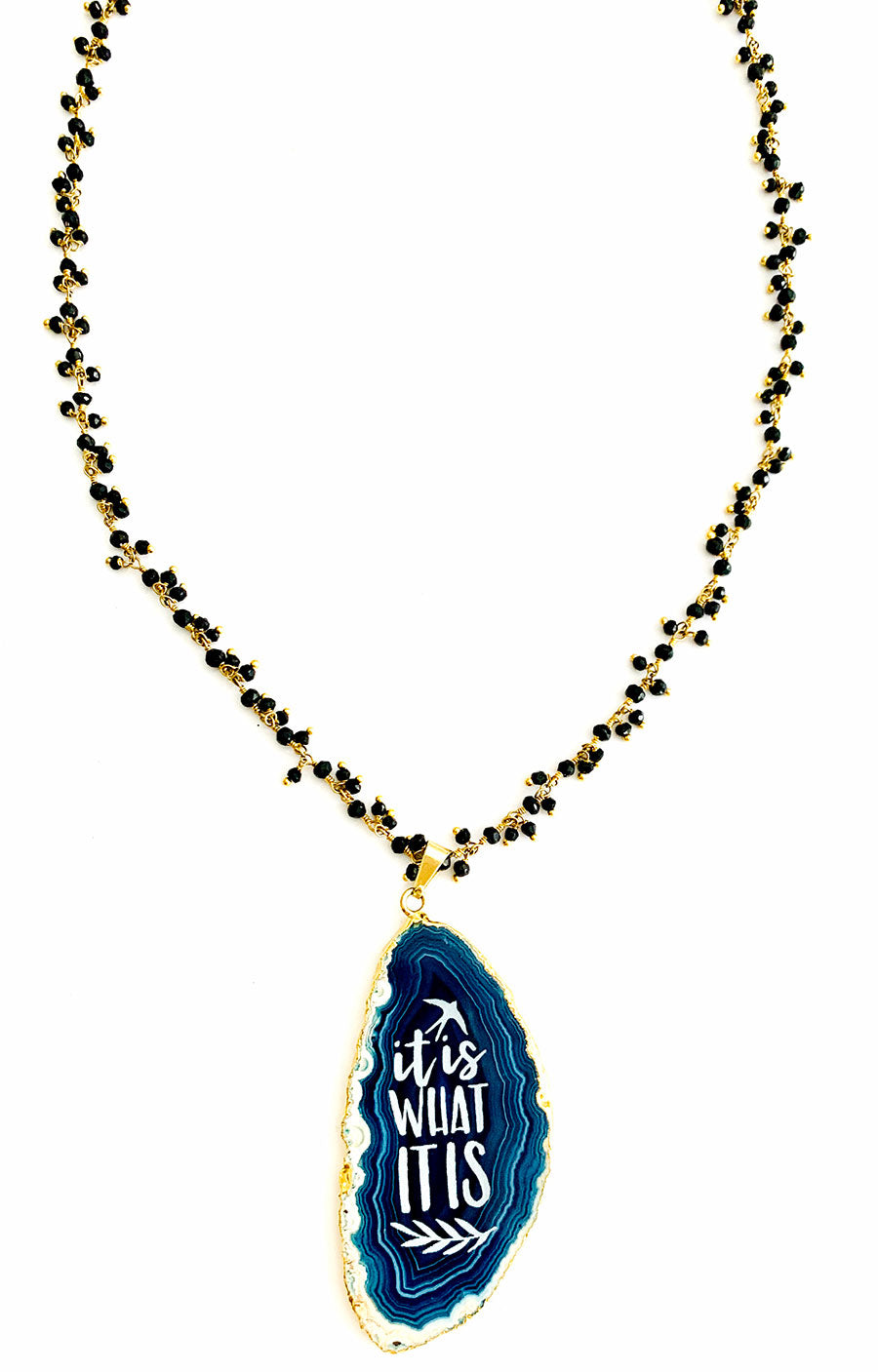 It is What It Is Spinel and Agate Necklace