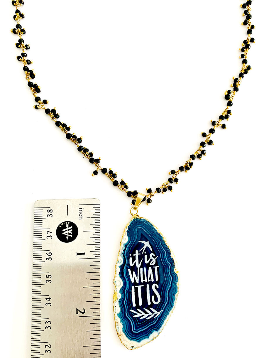 It is What It Is Spinel and Agate Necklace