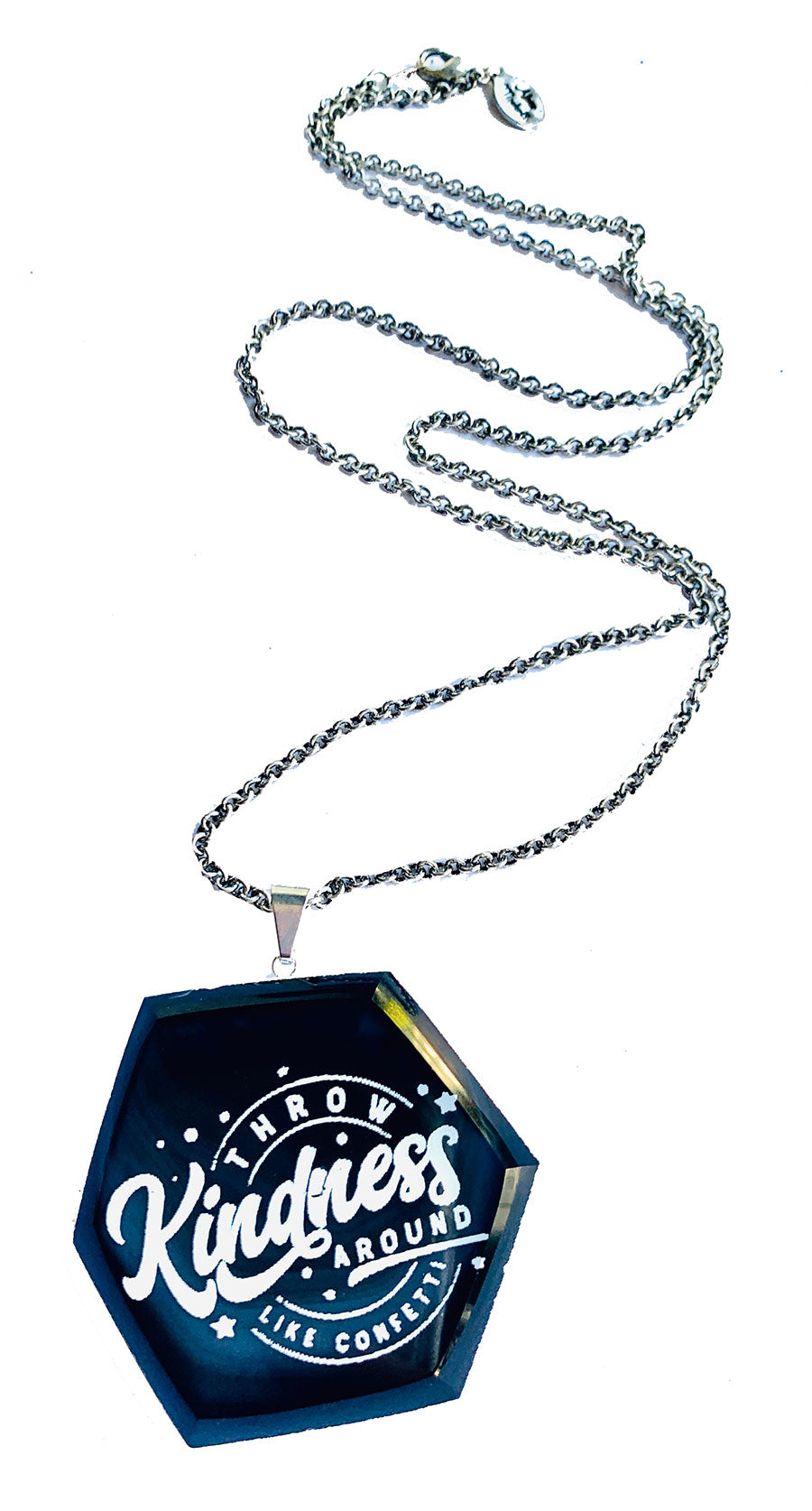 Throw Kindness Around Like Confetti Agate Necklace