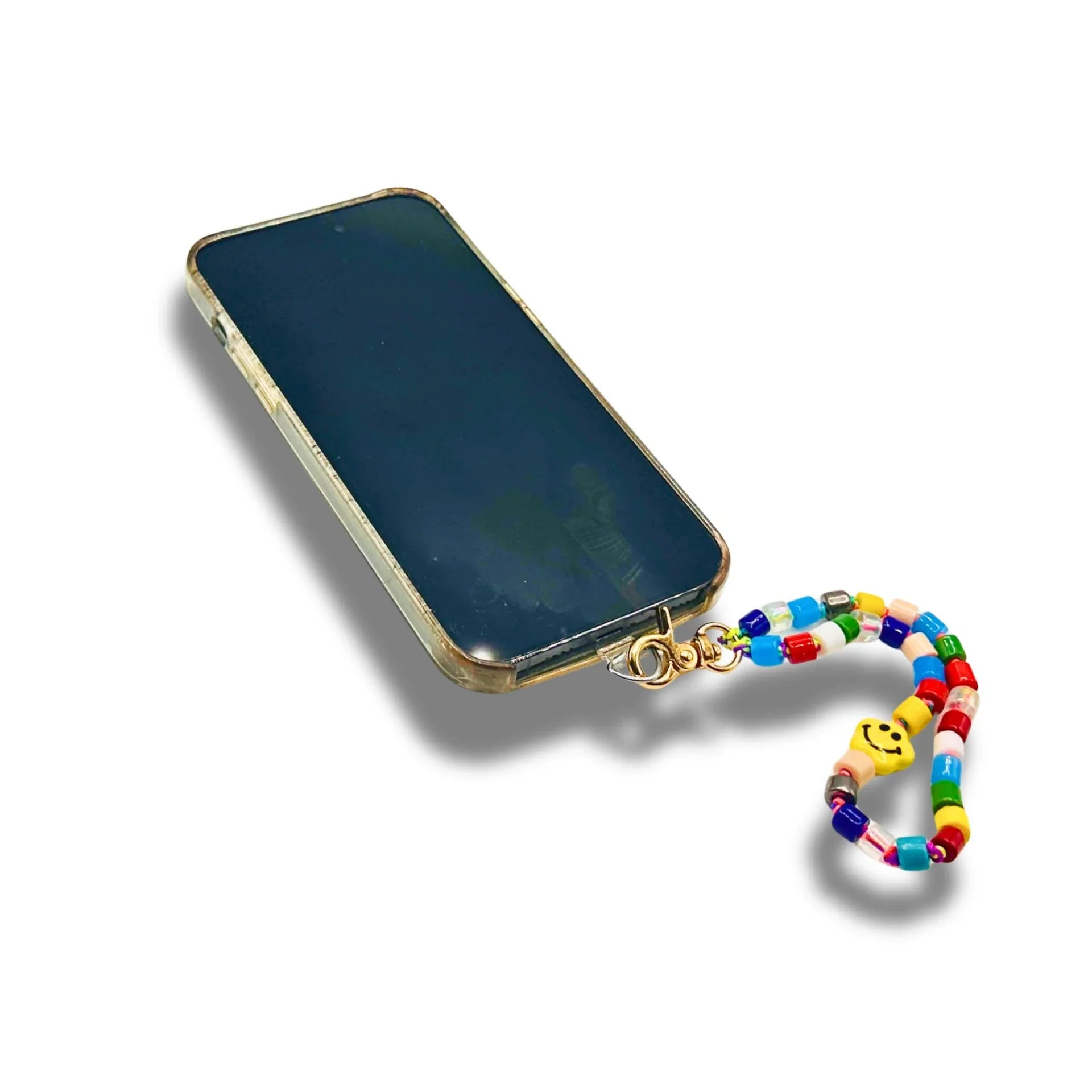 Rainbow Beaded Wristlet: Colorful Keychain & Phone Strap