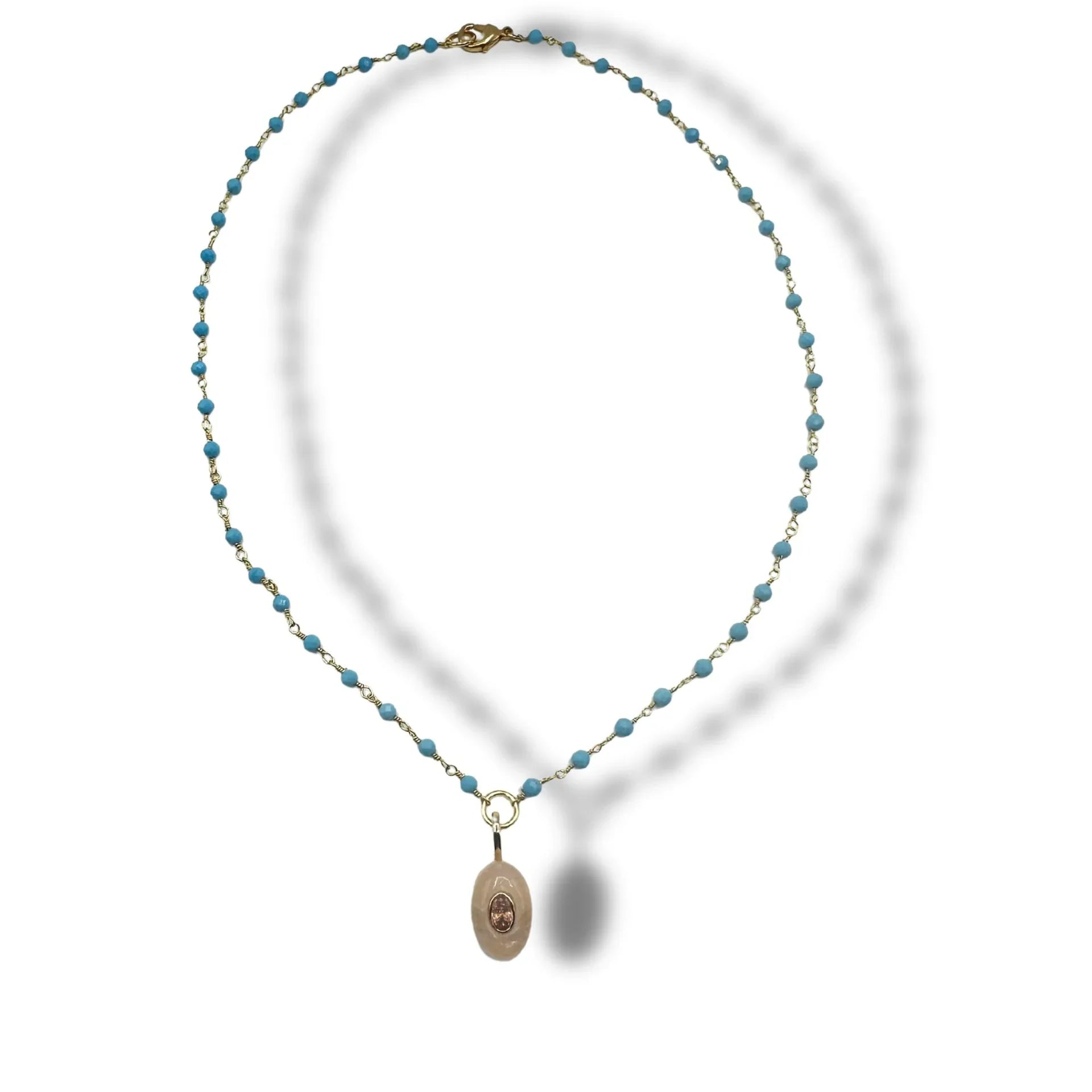 Turquoise & Rose Quartz Pendant Necklace: A Gemstone Guide