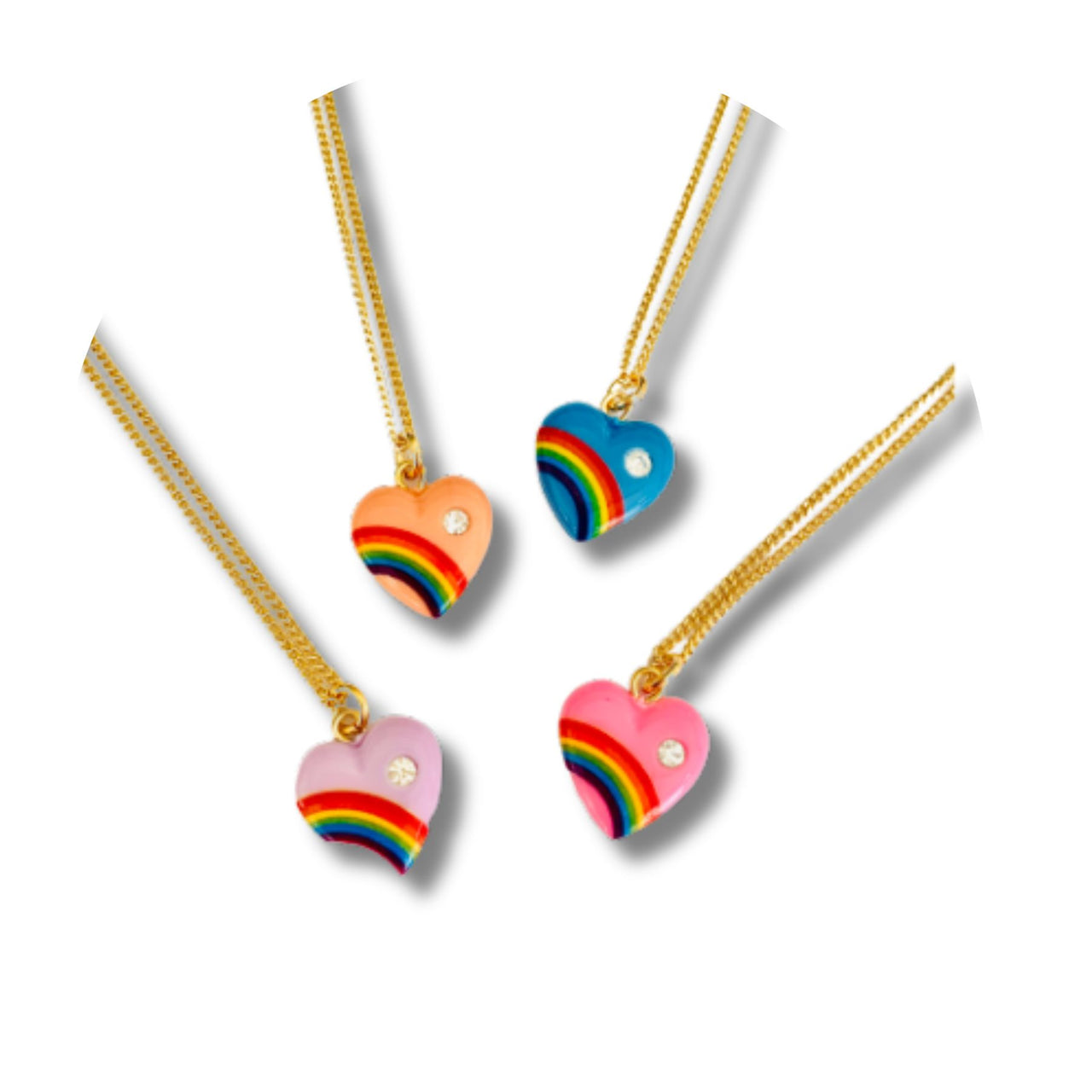 80's Inspired Retro Rainbow Hearts
