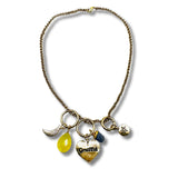Evil Eye Gemstone Convertible Necklace, Bracelet, Layering Piece