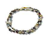 Genuine Multi Color Pearl 36" Necklace, or Bracelet Hand Knotted