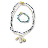 Turquoise, Sodalite, Paperclip Chain Convertible Necklace, Bracelet, Layering Piece