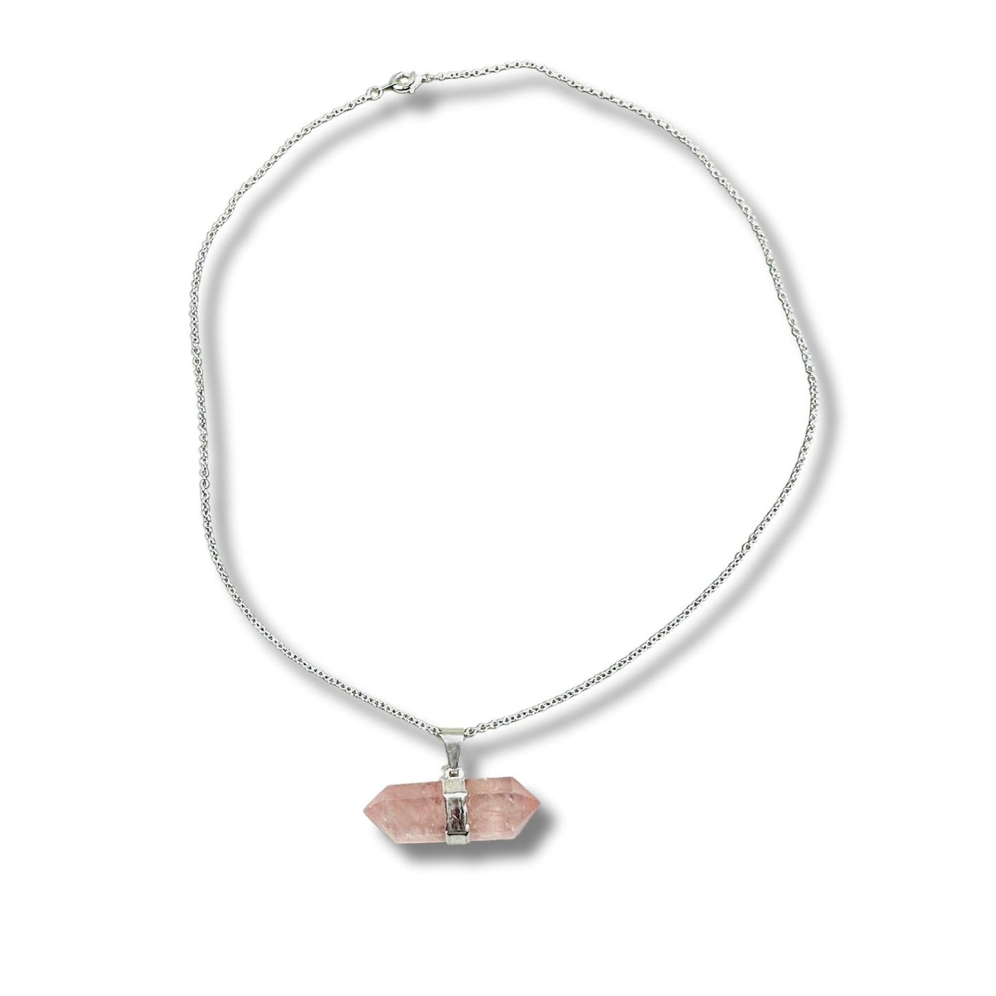Rose Quartz Electroformed Love Necklace