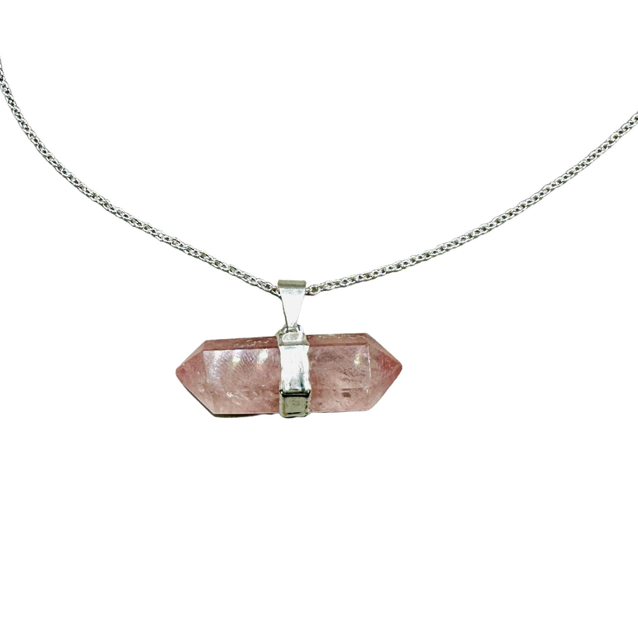 Rose Quartz Electroformed Love Necklace