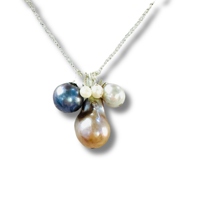 Stunning Baroque Pearl Drop Necklace