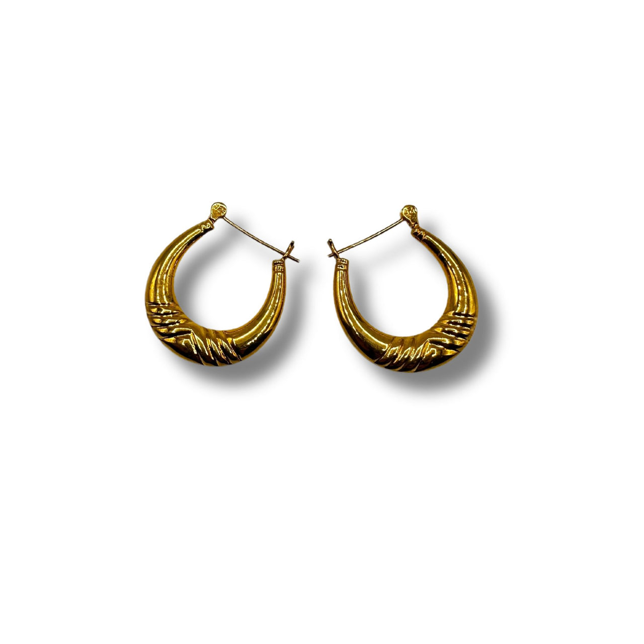 Bridgett Sterling Silver Gold Plated Hoop Earrings