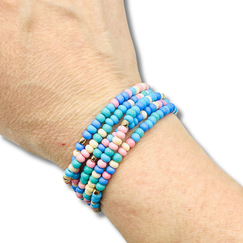 Perfect Pastels Bracelet, Necklace and Anklet Wrap Handmade