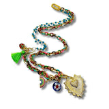 Colorful Rainbows Chain Convertible Necklace, Bracelet, Layering Piece