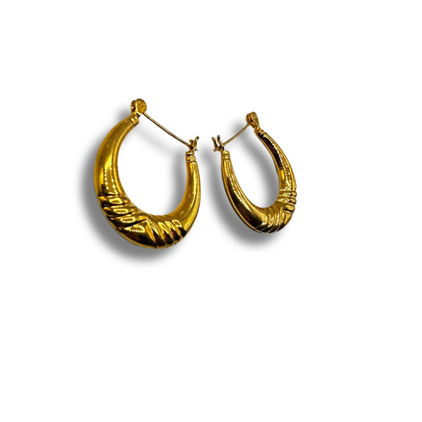 Bridgett Sterling Silver Gold Plated Hoop Earrings