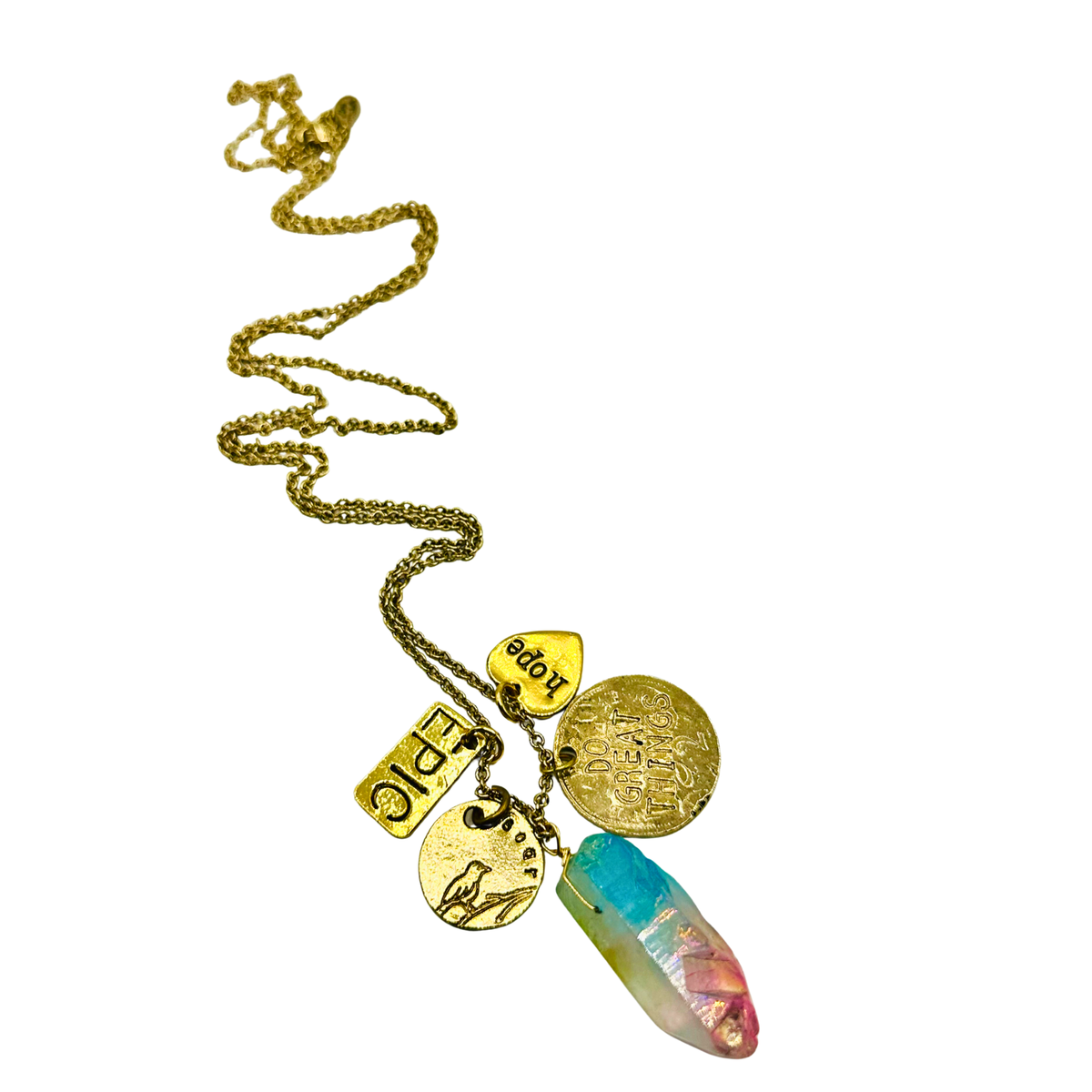 Everything Is Going To Work Out – Quartz Crystal Talisman Necklace