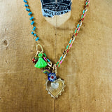 Colorful Rainbows Chain Convertible Necklace, Bracelet, Layering Piece