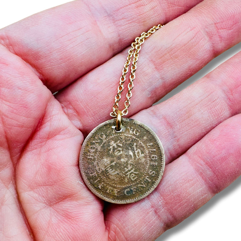 Genuine New Pence Copper Coin Necklace One of A Kind