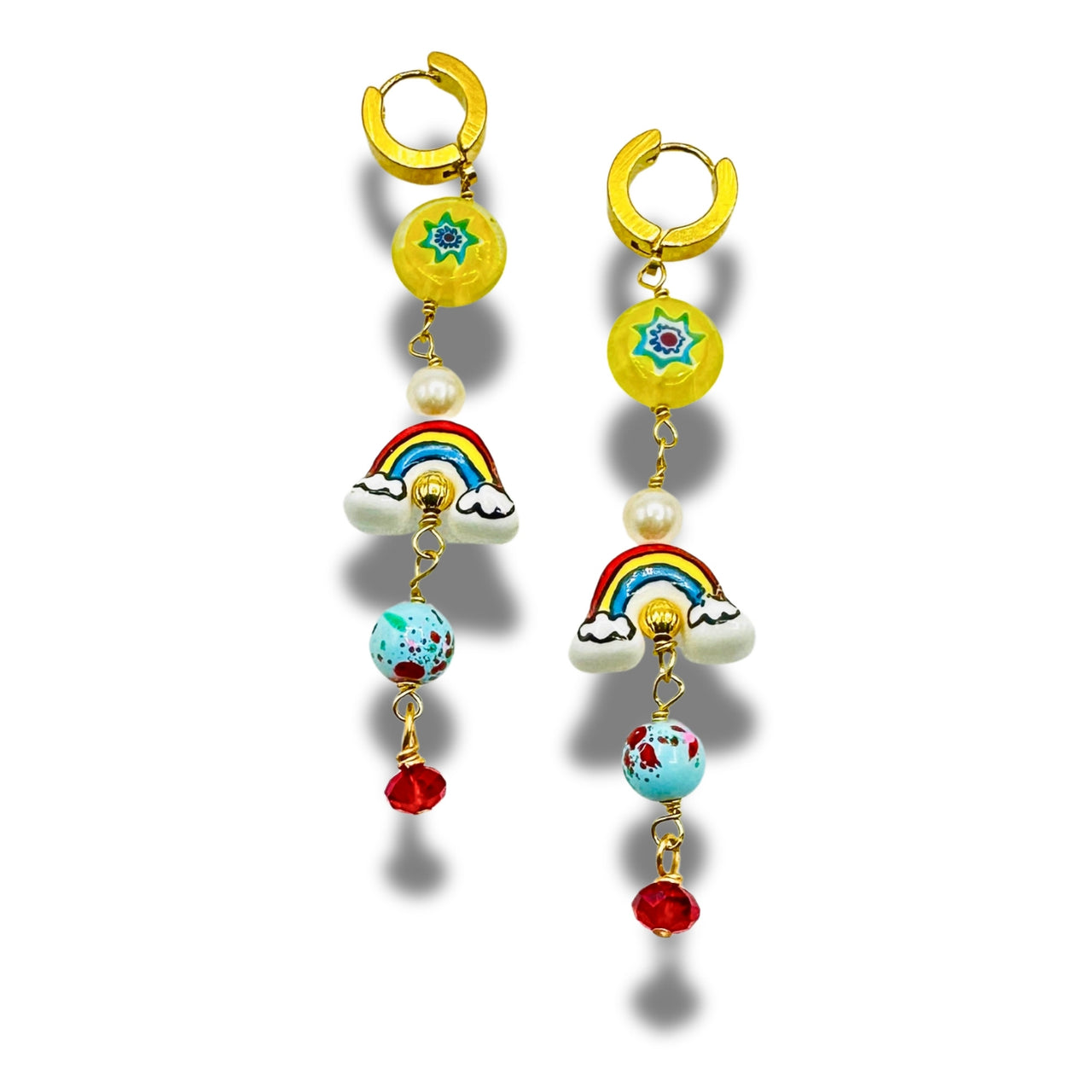 Rainbow Madness Dangle Drop, Duster Earrings